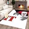 Horror Clown Poster rug for living rooms, bedrooms, home décor, and as gifts.
