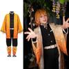 Anime Dämonentöter Kimetsu No Yaiba Agatsuma Zenitsu Cosplay Tuum Perücke Frauen Kimono Uniform Halloween Weihnachtsfeier Kleidung