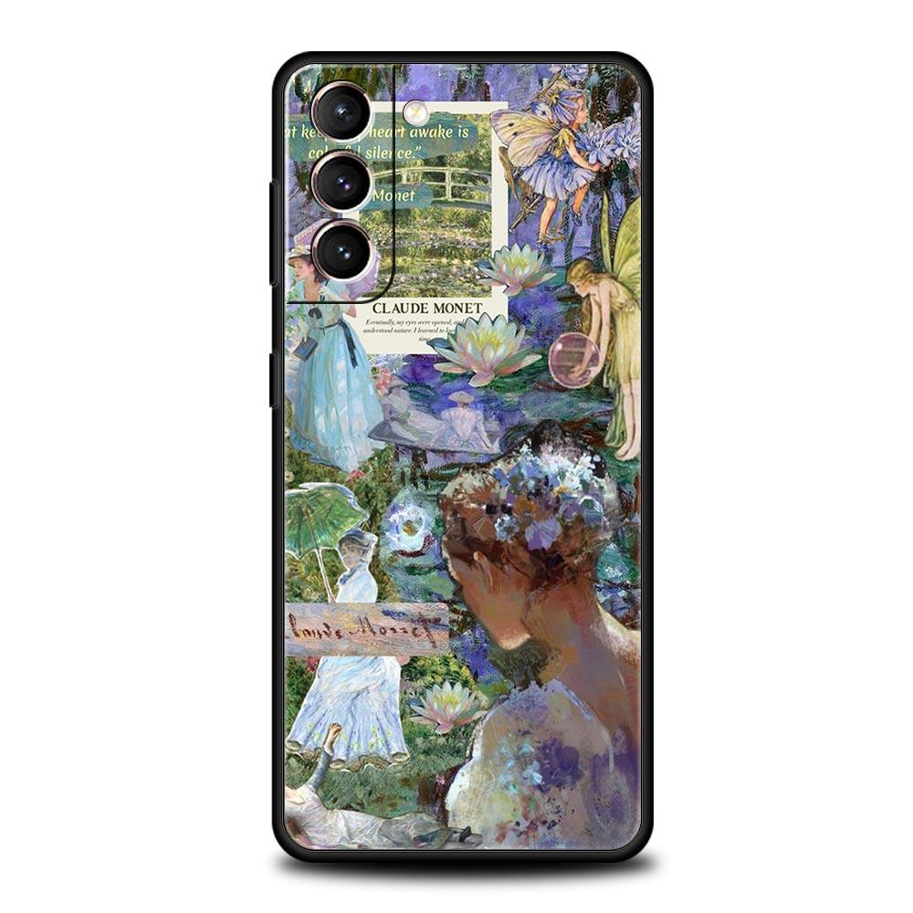 

Claude Monet Art Phone Case For Samsung Galaxy S26 Ultra S25 Plus S24 FE S23 S22 5G S21 S20 Cover Black Soft Samsung S23 FE