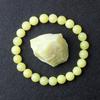 Natural Lemon Jades Bracelet Natural Yellow Stone Beads Bracelets for Men Women Ice Gem Bangle Elastic Jewelry Gift for Lovers