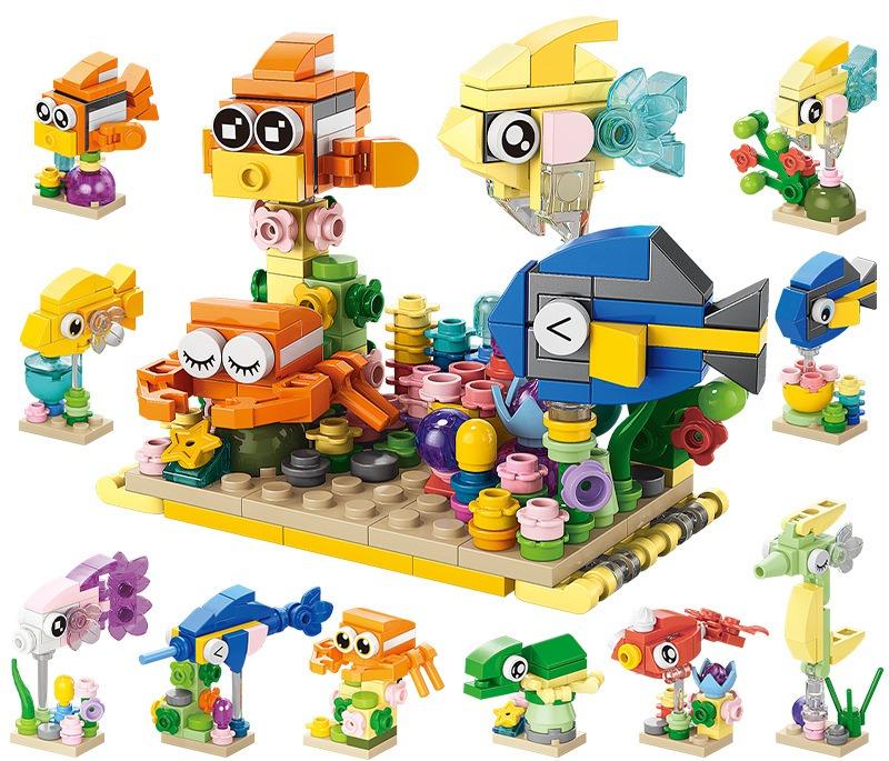 10 IN 1 Building Blocks Children's Cognitive Ability, Assembling Jurassic Dinosaur Model Toys Compatible Boys and Girls Gifts