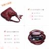 NICOLE & DORIS Women's Shoulder Bag, Large Capacity Tote Bag, A4 Size, 2-Way, PU Leather, Waterproof, Divided, Multiple Pockets, Stylish Fringe,
