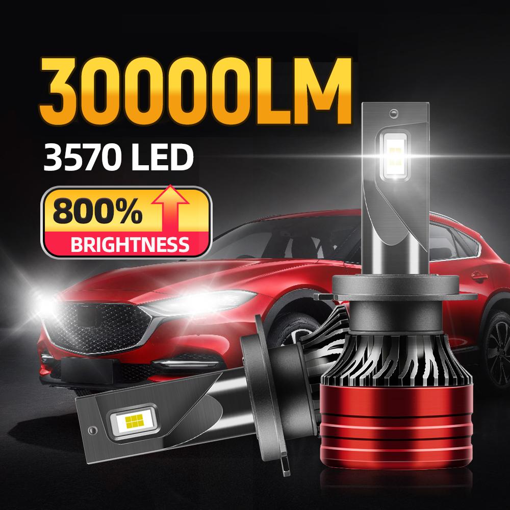 

2pcs 9005 9006 H1 H11 H7 LED Headlight 9007 H4 H13 Hi/Lo Beam Bulb All-in-One, 800% Brighter LED Conversion Kit 6000K Cool White H1