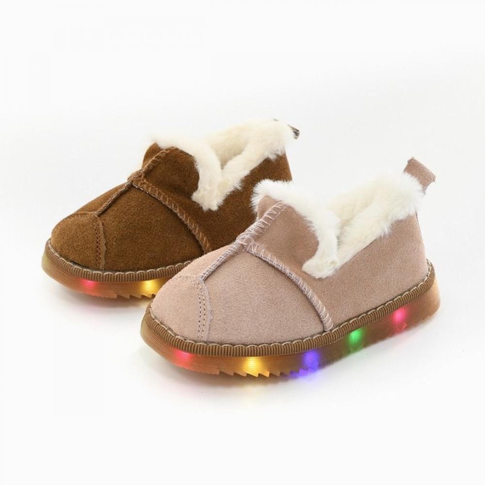 Levisfoot Monster Plush Warm Led Sneakers Baby Kids Boy Girl