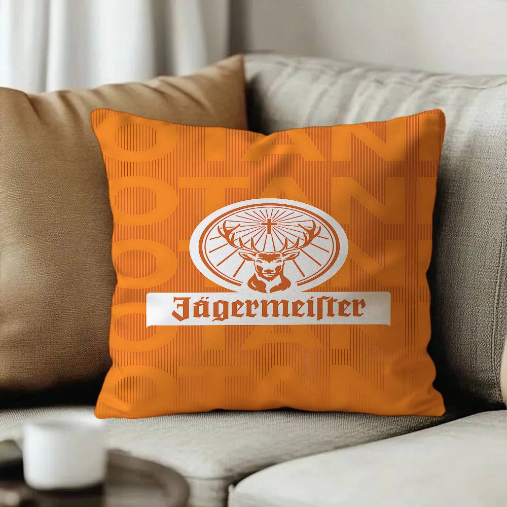 Beer Logo Jjagermeisters Pillow Cover Design cushion Cover decor Holiday Decorati