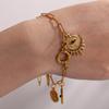 2026 DIY Pendant Necklace Fortune Amulets 18K Gold Plated Stainless Steel Charms Protection Luck Pendants for DIY Jewelry Making