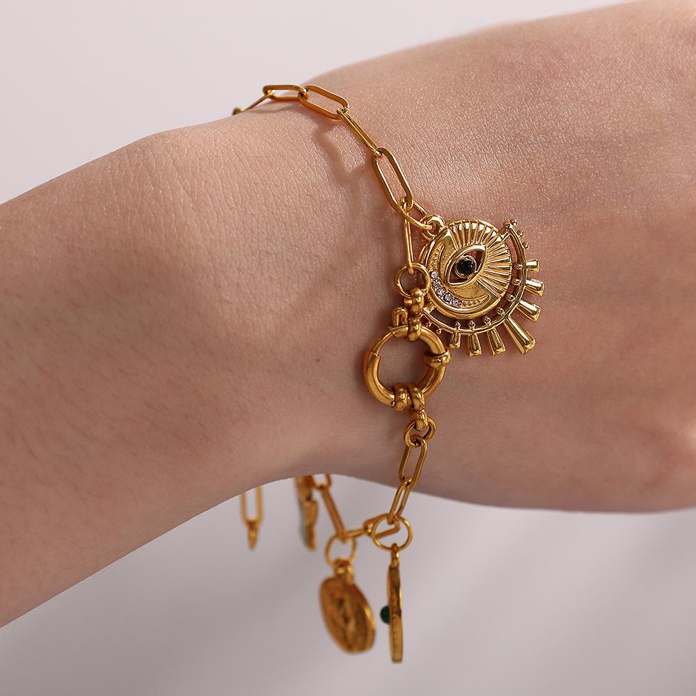 2026 DIY Pendant Necklace Fortune Amulets 18K Gold Plated Stainless Steel Charms Protection Luck Pendants for DIY Jewelry Making