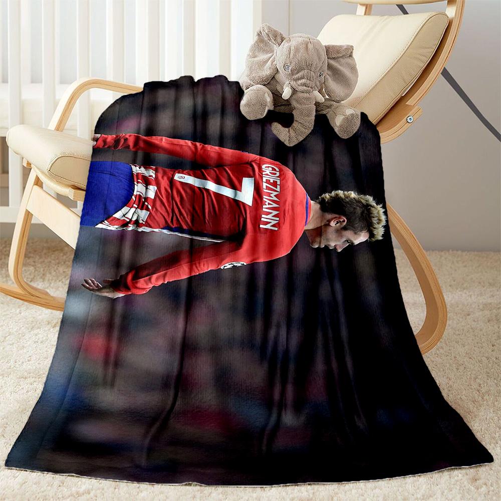 Griezmann's Jersey Blanket Ultra-Soft Suitable for Couch Sofa Chair All-Season Use Digital Print Suitable for Gifting Relatives and Friends