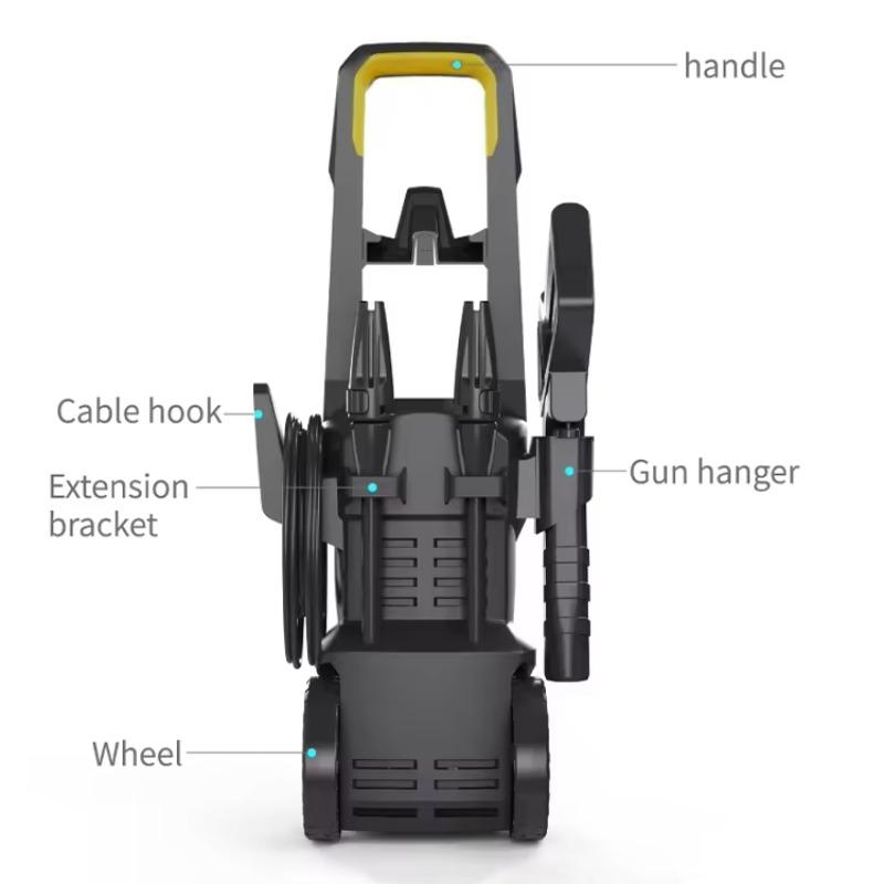 3000W High-Power Portable Electrical Pressure Cleaner 100Bar 4.8Amp - Professional Car Washing Machine for Home & Outdoor Use