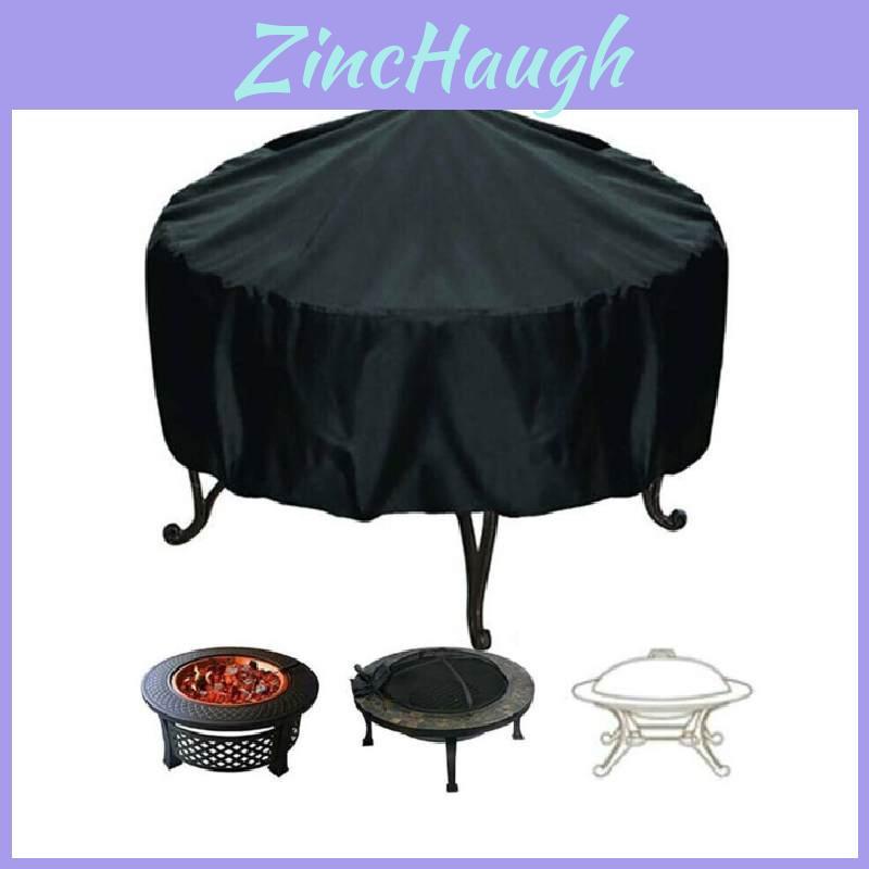 Round Outdoor Bbq Cover With Waterproof Uv Blockade And Dustproof Design For Fire Pits