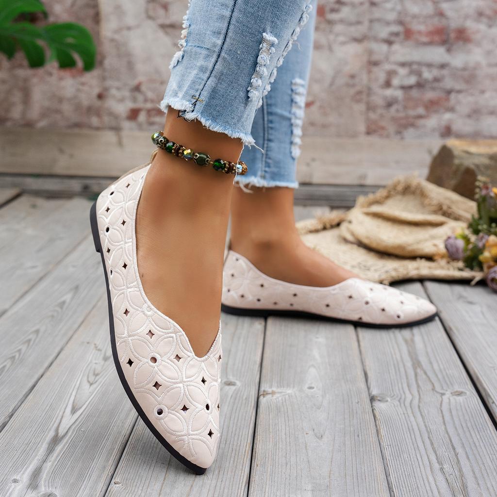 Summer Fashion Women Hollow Soft Bottom Casual Shoes Leisure Women's Ox Tendon Flats Breathable Sneakers