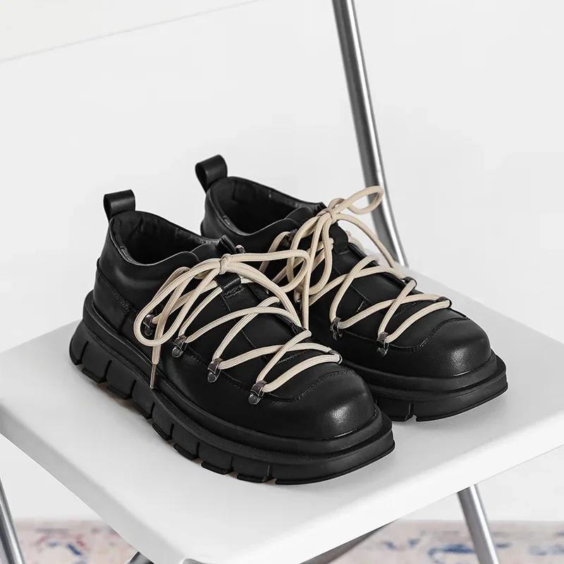 Туфли из толстой кожи на толстой подошве — фото 3