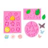 Flower Leaf Butterfly Silicone Mold for Fondant Chocolate Cake Decorations - DIY Baking Tools Polymer Clay Candy Molds