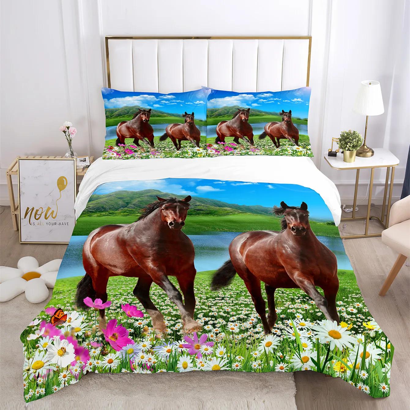 

Comforter Colored Wool Horse Comforter Set Bedding 3D Print Wood Planks Green Paint Retro Background Wall + Comforter (quilt)-EU Single(135*200cm)3pcs