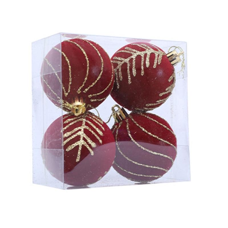 Flocking Sphere Ornaments For Christmas Tree Colorful Decorative Ball Perfect For Holiday Festival Atmosphere