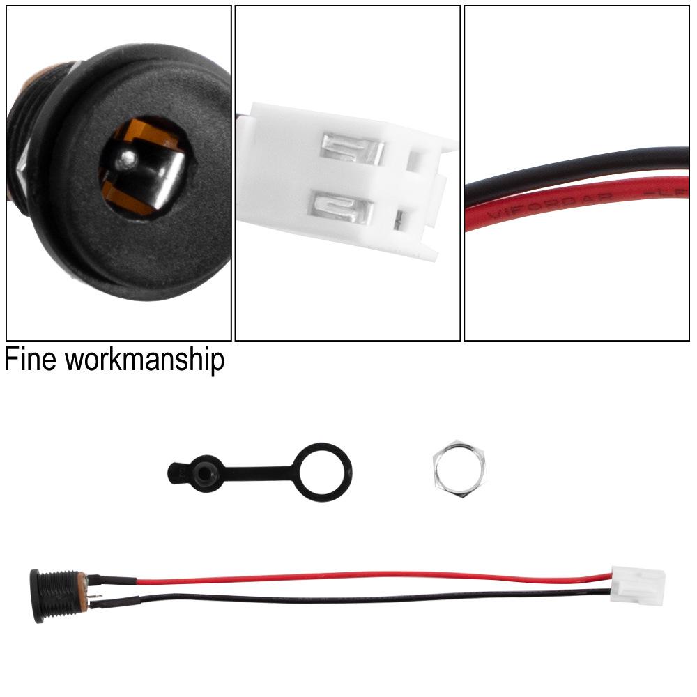 E-Bike Scooter Charging Port Electric Dc 5.5*2.1mm Round Charger Hole Sockets Dc Charging Head For Electric Scooter