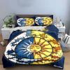 Sun Moon Cosmic Design Set  Kid's and Adults' Bedroom Decor, Exquisite Three-piece Bedding Set Gift