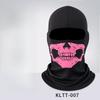 Outdoor Cycling Skull Mask, Road Bike Riding Mask, Scarf Integrated Half Face Ghost Print Headband Hat