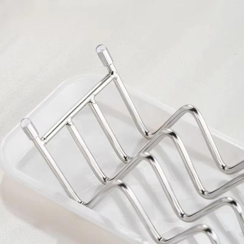 Stainless Steel Soap Rack Drainage Soap Tray Multifunctional Bathroom Storage Rack Draining Soap Case