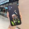Kryt na telefon s motivem cyklistické dívky pro iPhone 14 11 12 13 Pro Max X XR XSMax 6 6S 7 8 Plus SE 2022 Měkký čtvercový barevný kryt na telefon