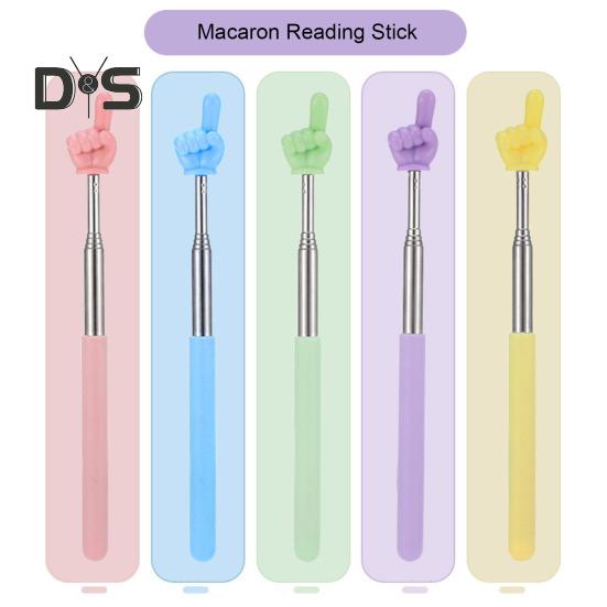 2/5Pcs Telescopic Finger Reading Stick Retractable Whiteboard Pointer with Finger Design Teaching Accessory