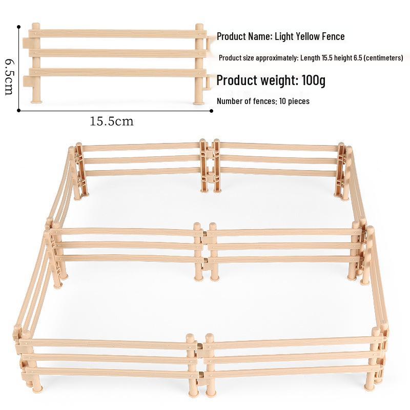 Creative Simulation Fence Set for Farm, Ranch, Zoo, or Sandbox Decorations