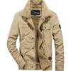 Winter Herren Baumwolle gefütterte Jacke mit dickem Revers Warmer Mantel Mittleren Alters Loose Fit Baumwolle gefütterte Jacke