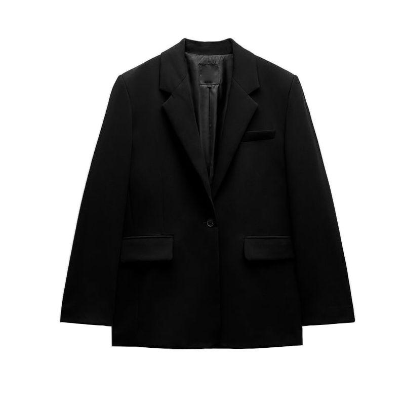 

Весна Новая Женская одежда Повседневный Свободный Темпераментный Универсальный Базовый Блейзер 1255787 Black L