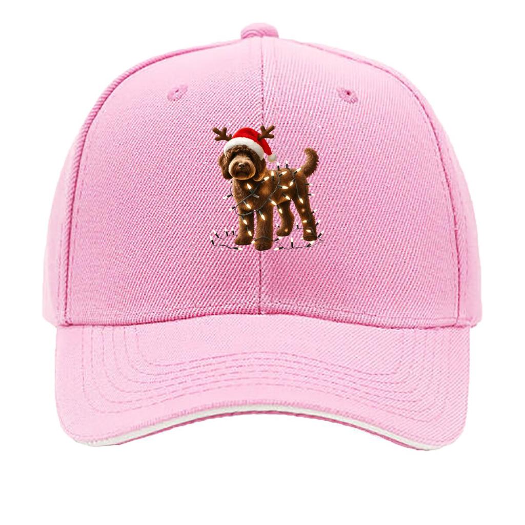Chocolate Doodle Christmas Tracksuit Dog Sandwich Baseball Cap Sun Cap Outdoor Workouts Hat
