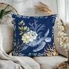 1Pc Navy Blue Coastal Marine Pillow Cover 2D Double Sided Print Polyester Coral Turtle Decor For Sofa Bedroom Beach Gift