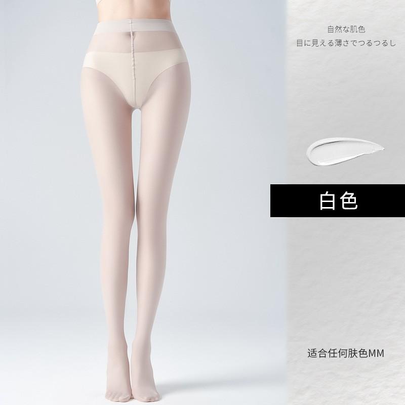 0D Summer ultra-thin pantyhose with fully transparent toes, one-line crotch, flesh-colored and black, sexy invisible pantyhose for women