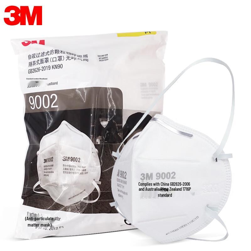 3M 9002 KN90 Foldable Industrial Dust Mask