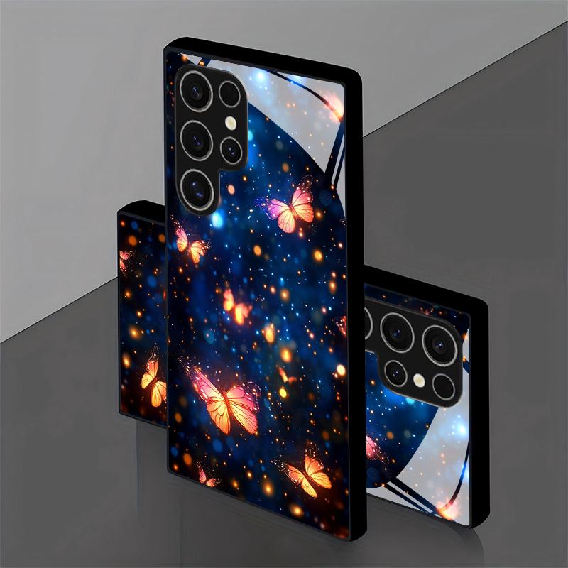 Chromatic Butterfly Dance Pattern 2D Phone Case for SamsungS26 S25 S24 S23 S22 S21 S20 A56 A36Tempered Glass Protective Cover