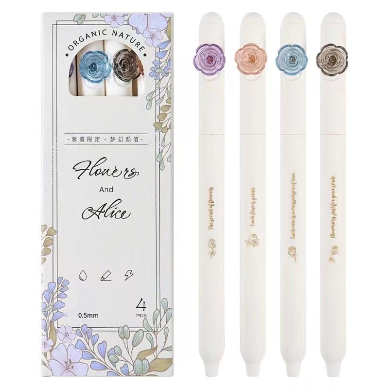 

4 шт./коробка сладкая мультяшная гелевая ручка креативный дизайн кавайная желейная ручка для письма 0,5 мм черные чернила канцелярские принадлежности для студентов гелевая ручка