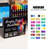 Dual-Ended Two-Color Acrylic Markers Set - 72 Colors for Kids' Painting & Doodling