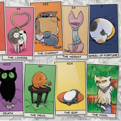 Catomancy Tarot Soft Cat Paws A Complete 78 Tarot Deck From Your Personal CATOMANCER 10.3*6cm