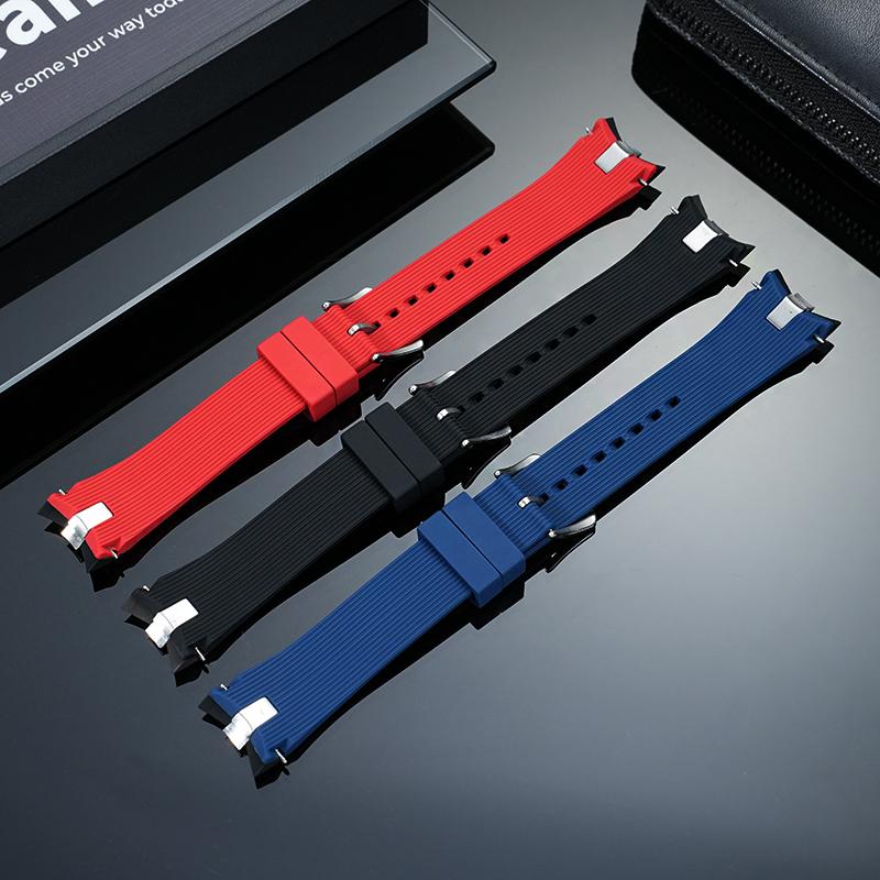 21mm Gebogenes Gummiarmband für Seiko SPORTURA Serie SNAE93J1 SPC089 Armband Sport Wasserdichtes Silikon-Uhrenarmband Zubehör
