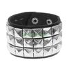 T5UF Stylish Punk Rock Bracelet Square Rivets Punk Wristband Trendy Gothic Jewelry Suitable for Individuality and Comfort