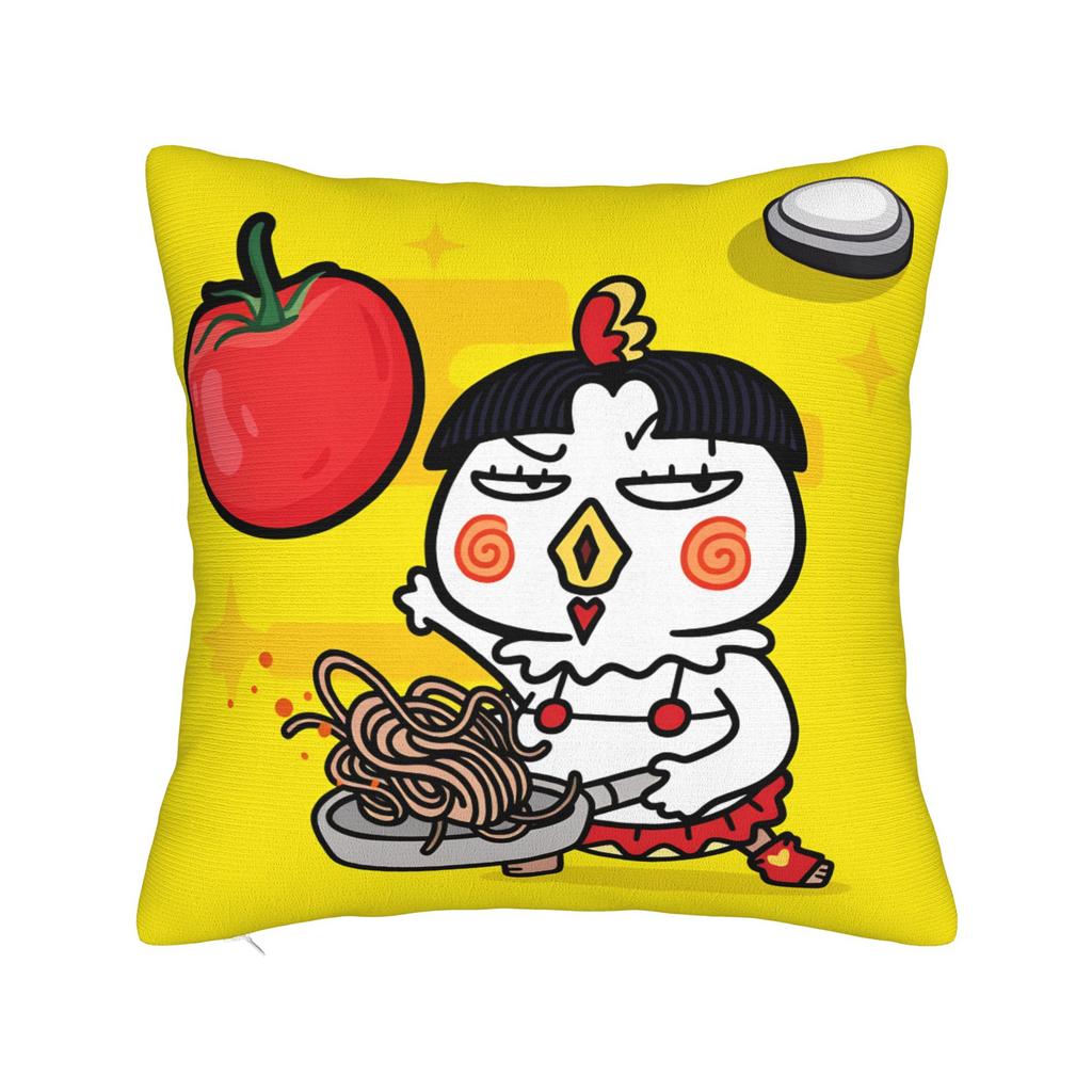 Spicy Shrimp Combination Noodles Pillowcases  Kawaii Pillow Case For Living Room Chair Soft Pillow Cover