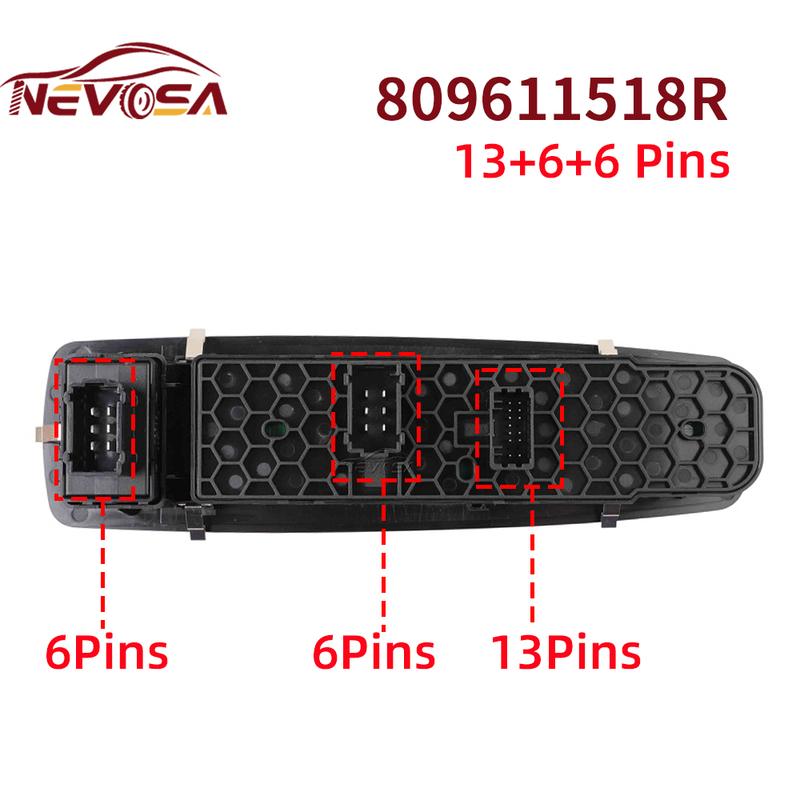 For 2011 Renault Latitude L70 Talisman Samsung SM5 SM7 2017 Power Window Control Switch Fuel Tank Button Panel 809611518R