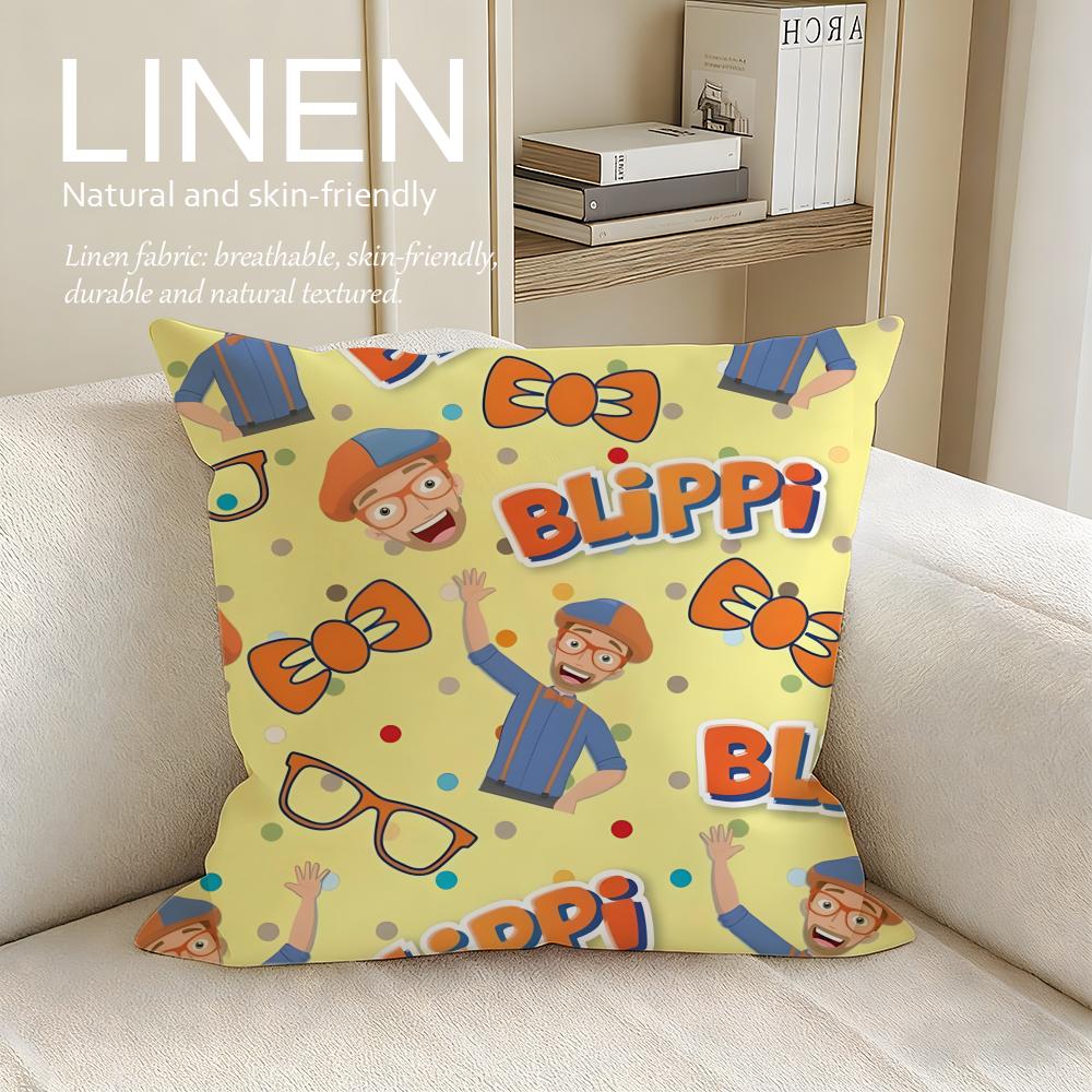 

Kids Blippi Cushion Cover Pillowcase Set Pcs x x Breathable Washable Sofa Cushion Cover 30X30cm