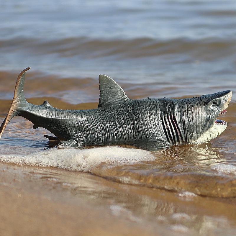 Large Megalodon Model: Prehistoric Spiky Shark Aquarium Decoration
