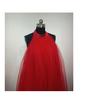 New Chinese-Style Red Backless Off-Shoulder Bridal Toast Dress with Festive Tulle