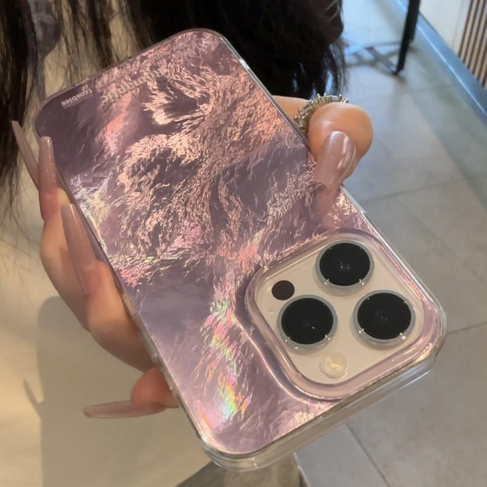 Glacier Pattern Gradient Blue and Purple Suitable for Apple 16ProMax Phone Case New IPhone15 14p 13min