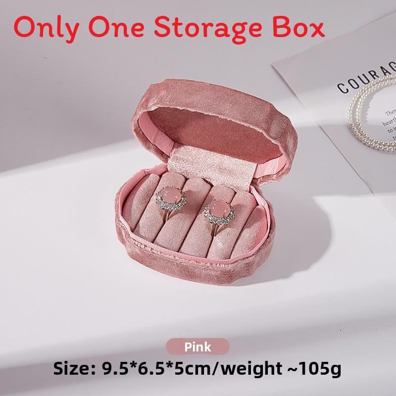 Compact Jewelry Box With Composite Material For Earrings And Ring Display