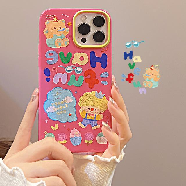 

Чехол для телефона Have Fun Boy Doodle Ice Cream Ins Bear Jelly для Iphone 13 Mini 11 12 Pro Max 7 8 Plus Xsmax X Xr, мягкая задняя крышка for iphone 13pro