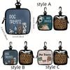 Waterproof Dog Treat Pouch Zipper Closure Transparent Window Pet Training Reward Bag Printed Design Leak-Proof Dog Care Bag