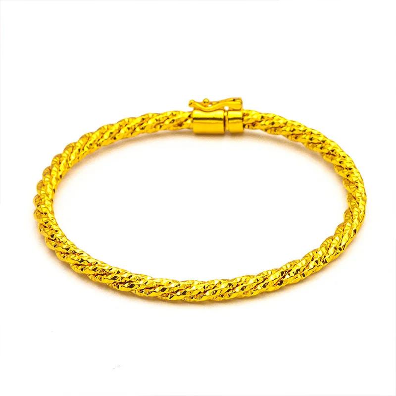 2025 New Starry Sky Buckle Bracelet Women's Hidden Starry Sky Bracelet with Hidden Buckle Fried Dough Twists Bangles
