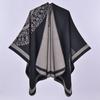 Geometric rhombus imitation cashmere shawl