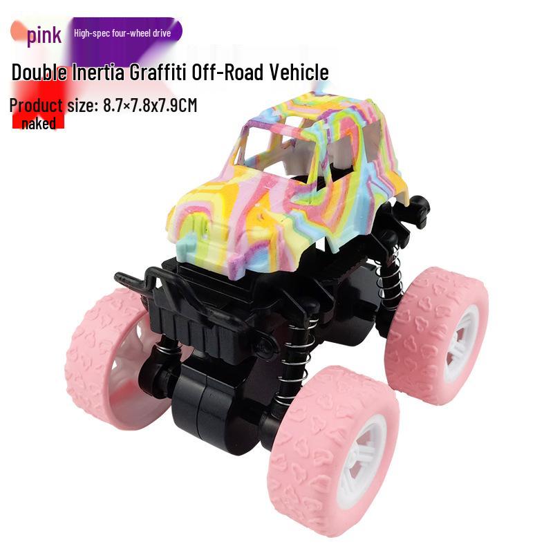 Children's Toy: Inertia-Powered 4WD Stunt Off-Road Vehicle